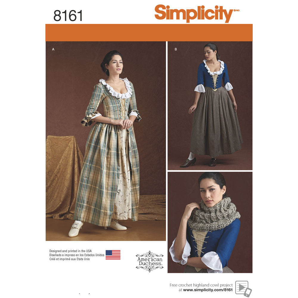 Simplicity 8161 18th Century Costume Pattern