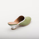 Sophie 18th Century Leather Mules (Green)(1760-1790)